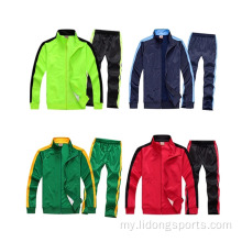 OEM ကလေးအသစ်များ Polyester အားကစား Tracksuit အမျိုးသားများအားကစားဝတ်စုံ